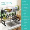 Over The Sink Dish Drying Rack,Adjustable,2 Tier Stainless Steel Dish Rack Drainer