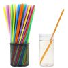 30pcs/100pcs/125pcs Individually Wrapped Straws; Plastic Straws; Disposable Drinking Straws; Assorted Colors