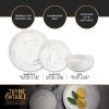 Thyme & Table Dinnerware Grey Marble Stoneware, 12 Piece Set