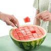 1pc Watermelon Cutter Slicer, Stainless Steel Watermelon Cube Cutter Quickly Safe Watermelon Knife, Fun Fruit Salad Melon Cutter For Kitchen Gadget