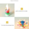 1pc Lotus Music Birthday Candle; Children's Creative Rotating Flowering Singing Lotus Lantern Cake Decoration